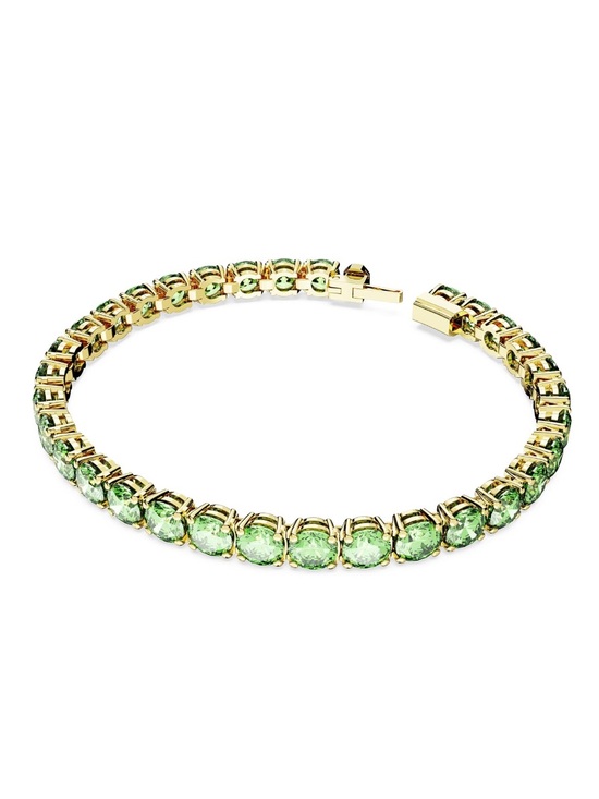 Swarovski Jewelry - Swarovski Gold-Tone Green Crystal Tennis Bracelet NIB Retail:$269